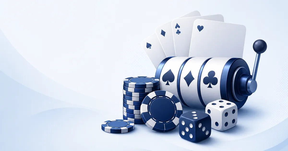 Illustration som visar casinospel.