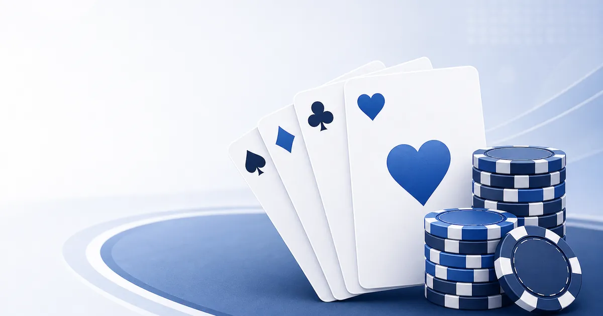 Illustration som visar pokerhänder och handranking.