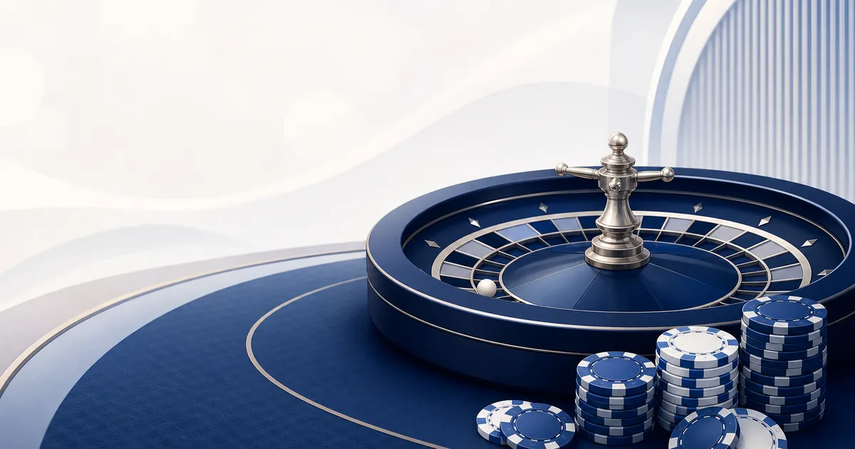 Illustration av bordsspelet roulette på nätcasino.